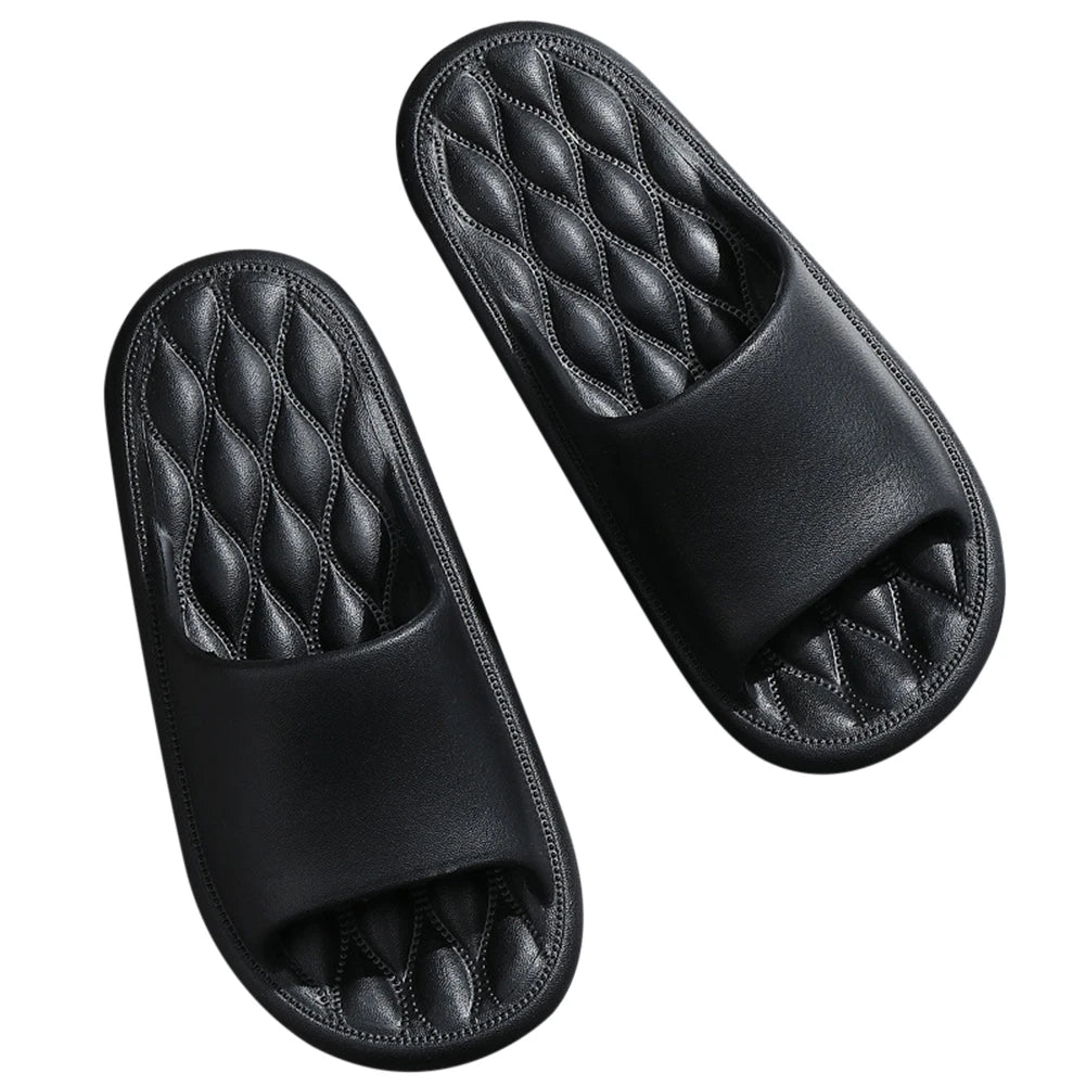 Summer Flip Flops Solid Color Thick Platform Slippers Non Slip Summer Cloud Slides EVA Indoor Home Sandals for Men Women