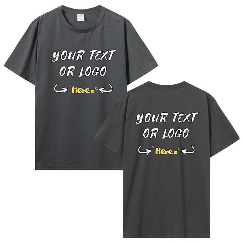 Customized Printed Men Women T-shirt Summer Loose Casual Clothing Fashion Personalized Design Tshirt Custom Gifts Tees