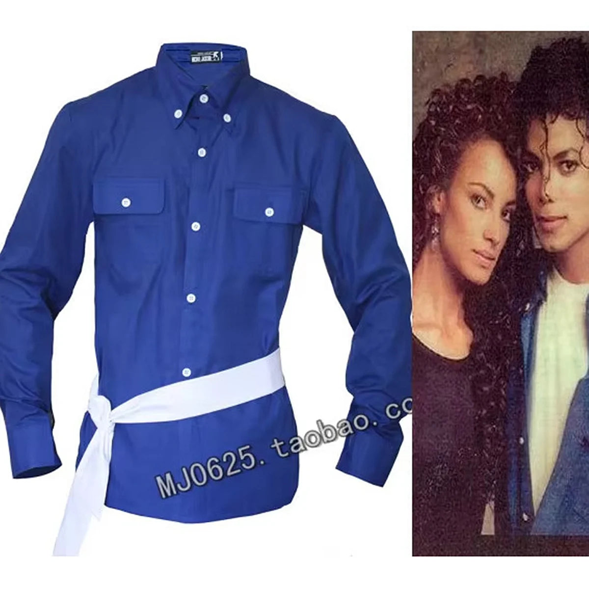 Michael Jackson the Way You Make Me Feel Blue Shirt Proformance Collection Show