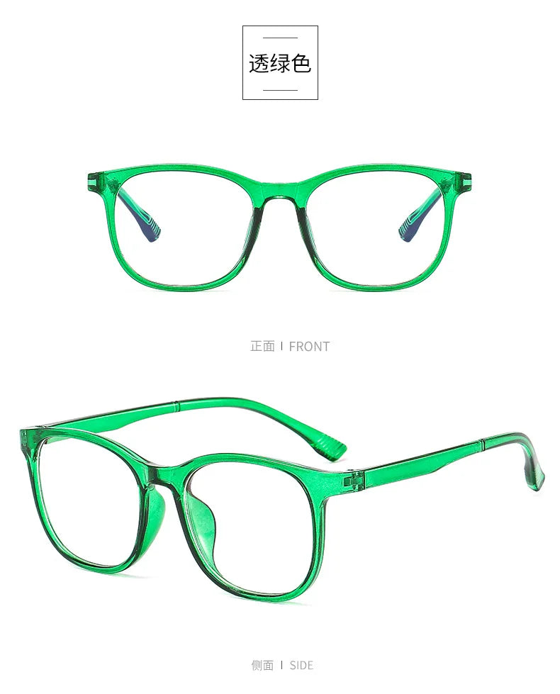 Transparent Computer Glasses pc Frame Women Men Anti Blue Light square Eyewear Blocking Glasses Optical Spectacle Eyeglass round