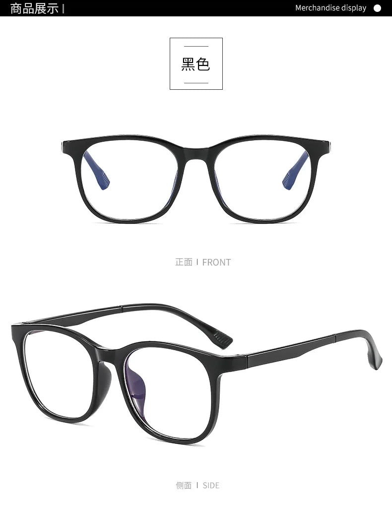 Transparent Computer Glasses pc Frame Women Men Anti Blue Light square Eyewear Blocking Glasses Optical Spectacle Eyeglass round