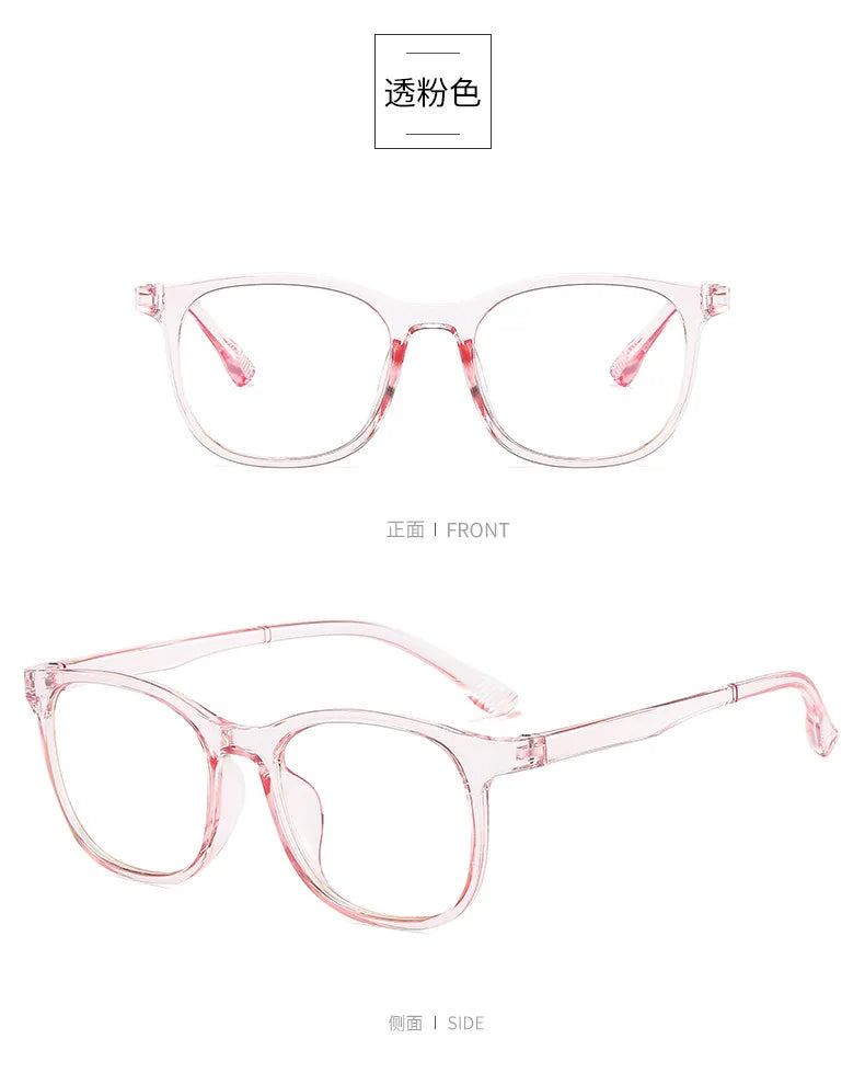 Transparent Computer Glasses pc Frame Women Men Anti Blue Light square Eyewear Blocking Glasses Optical Spectacle Eyeglass round