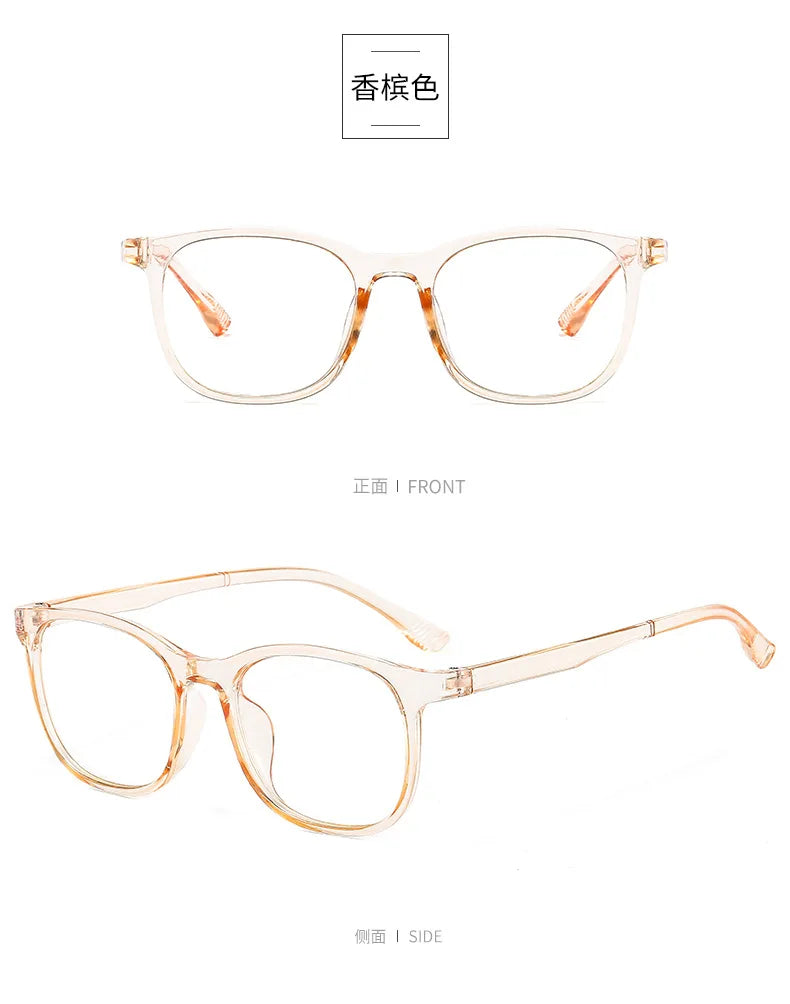 Transparent Computer Glasses pc Frame Women Men Anti Blue Light square Eyewear Blocking Glasses Optical Spectacle Eyeglass round