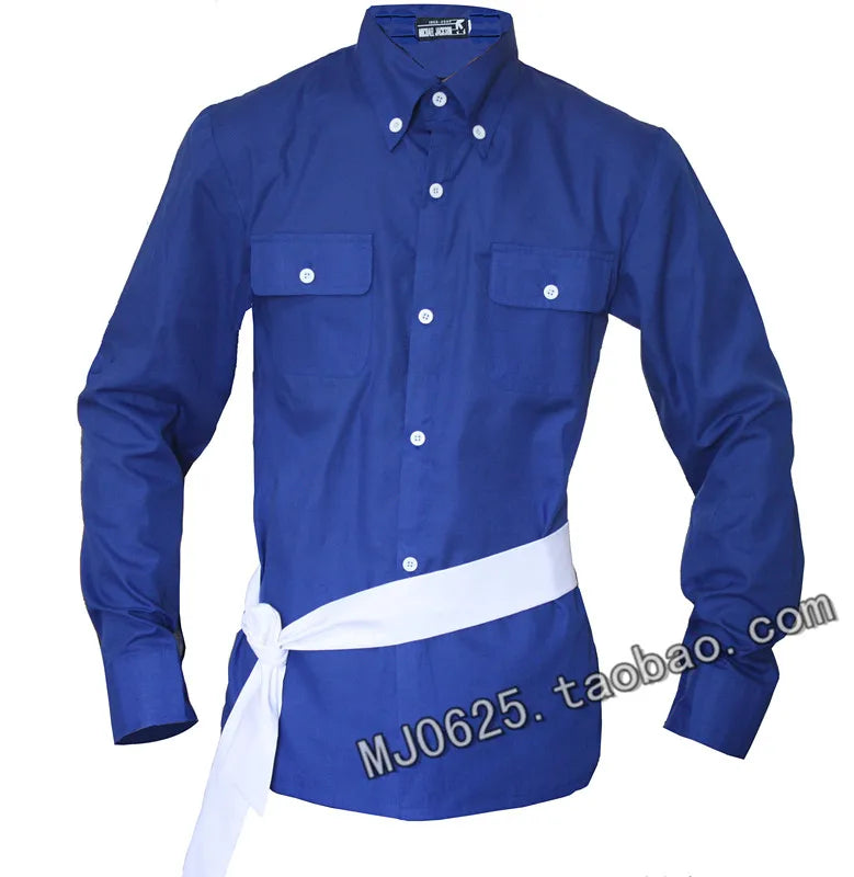 Michael Jackson the Way You Make Me Feel Blue Shirt Proformance Collection Show