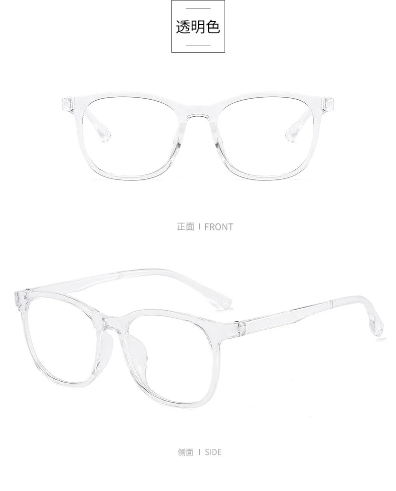 Transparent Computer Glasses pc Frame Women Men Anti Blue Light square Eyewear Blocking Glasses Optical Spectacle Eyeglass round