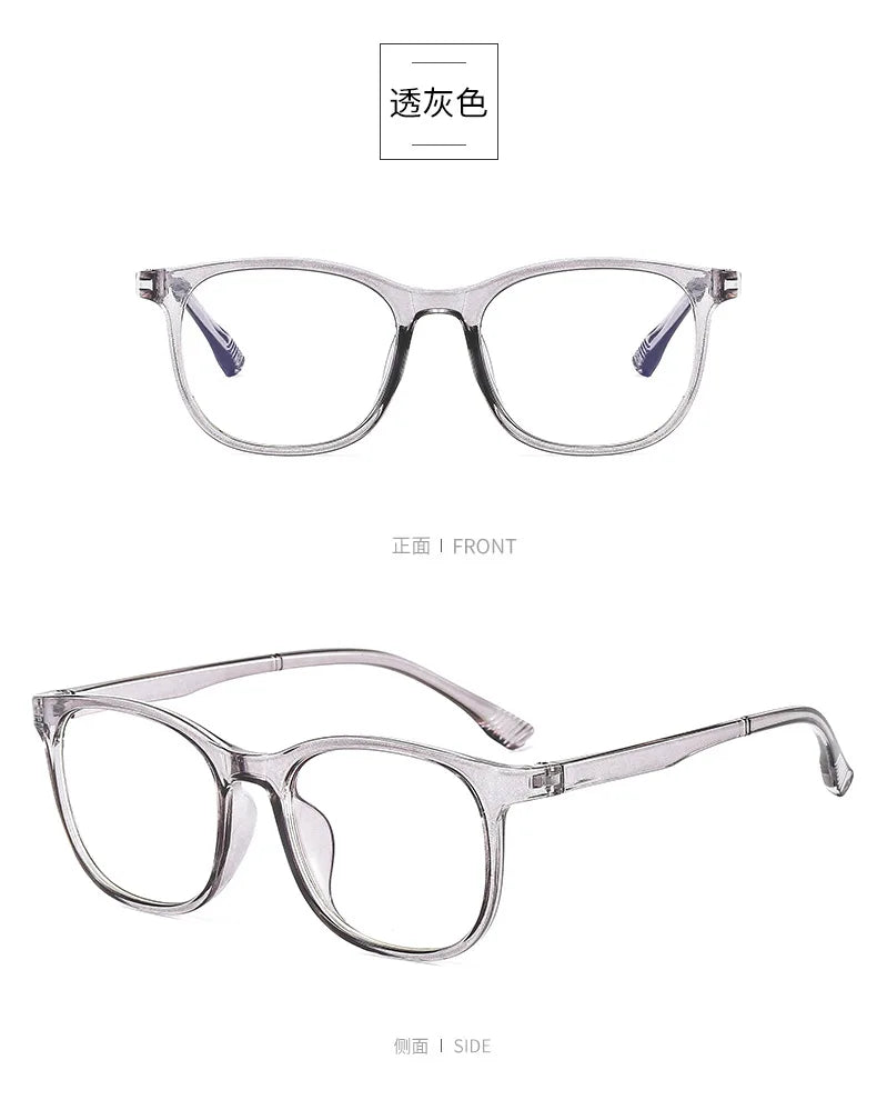 Transparent Computer Glasses pc Frame Women Men Anti Blue Light square Eyewear Blocking Glasses Optical Spectacle Eyeglass round