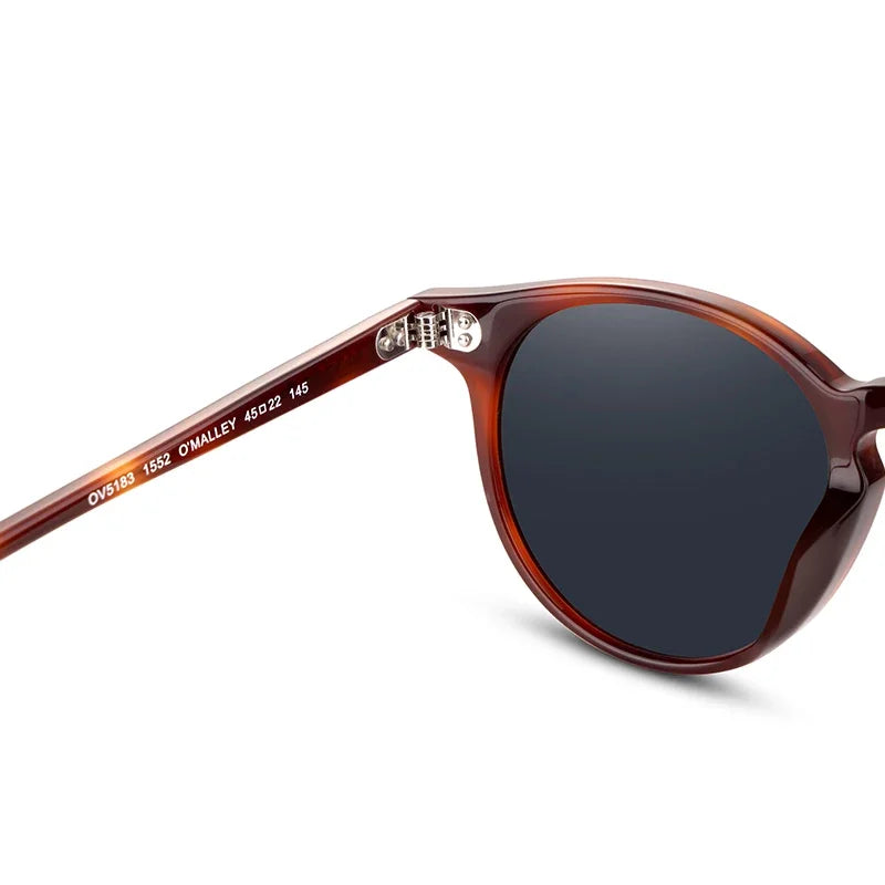 O'Malley High Quality Vintage Sunglasses for Women Polarized Glasses Round Fashion Yellow Sunglasses OV5183 Woman Sun Glasses