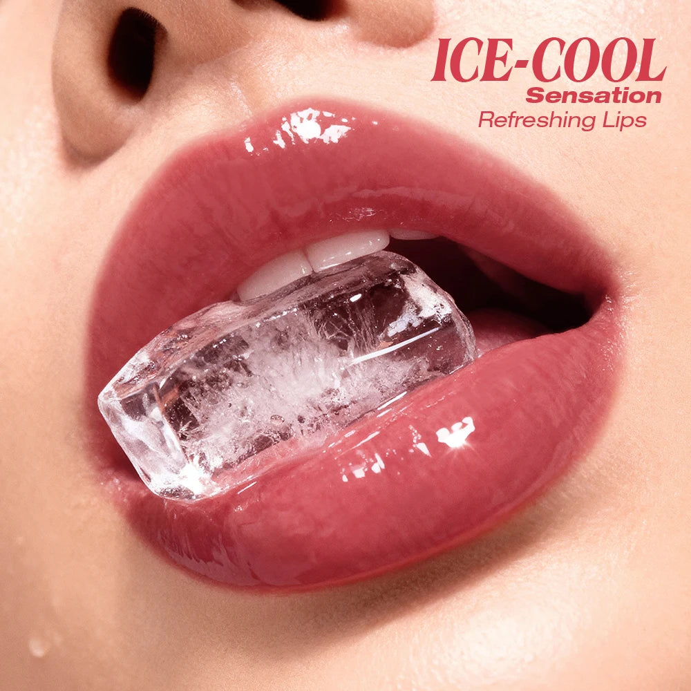 O.TWO.O Lipstick Glossy Lip Tint Mirror Ice-film 24h Moisturize Nourish Smooth Long-Lasting Wear Gloss Lip Glaze Lipstick Makeup