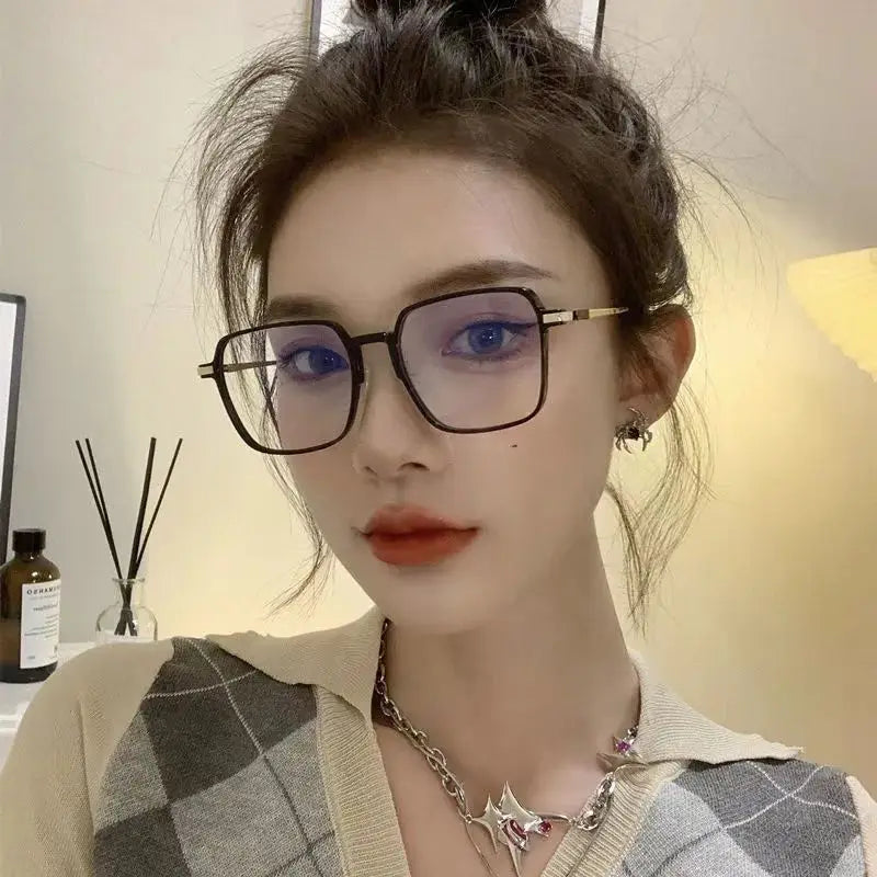 Photochromic Anti Blue Light Blocking Reading Glasses Stylish Large Frames for Man and Woman Presbyopia Eyewea Plano Eyeglasses