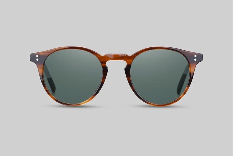 O'Malley High Quality Vintage Sunglasses for Women Polarized Glasses Round Fashion Yellow Sunglasses OV5183 Woman Sun Glasses