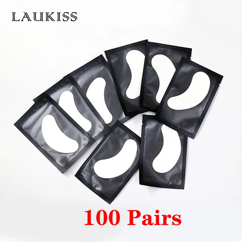 25/50/100Pairs Eye Patches Under Eyelash Pads for Building Gel Paper Patches Lint Free Stickers for False Eyelashes LAUKISS