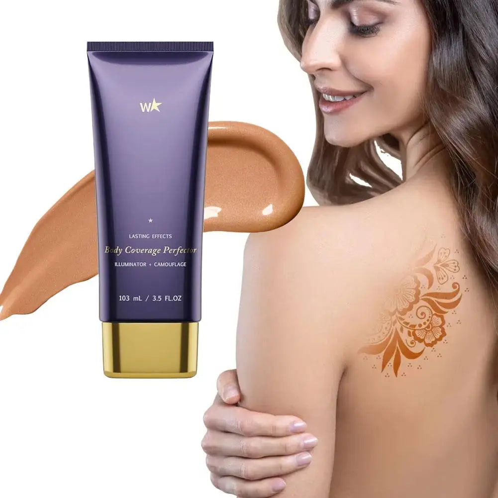 Body Tattoo Concealer Curing Cream Tattoo Dark Spot High Coverage Waterproof Sweat Proof Natural Traceless Coverage Product