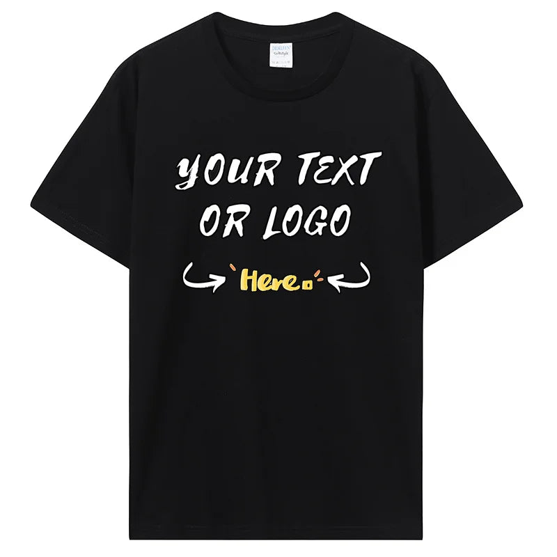 Customized Printed Men Women T-shirt Summer Loose Casual Clothing Fashion Personalized Design Tshirt Custom Gifts Tees