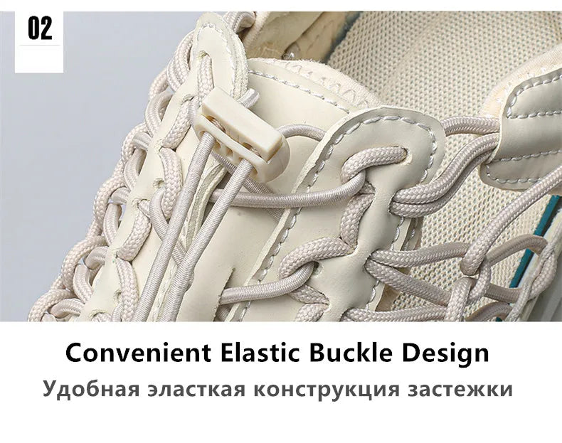 Summer Hand-woven Couple Sandals Brand Designer Men Sandals High Quality Men's Flat Casual Shoes Outdoor Thick Bottom Sandals