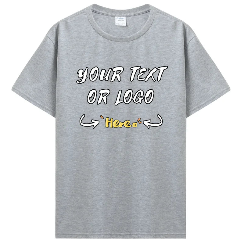 Customized Printed Men Women T-shirt Summer Loose Casual Clothing Fashion Personalized Design Tshirt Custom Gifts Tees