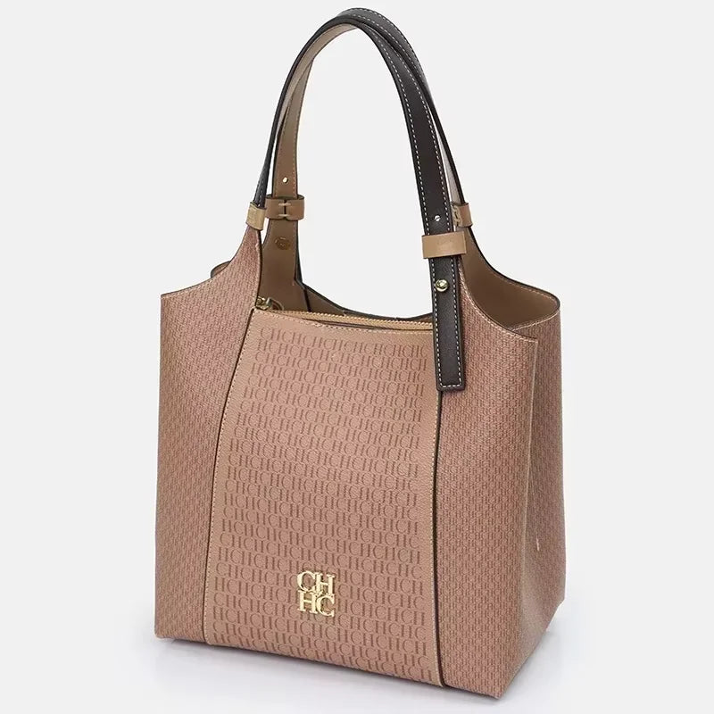 CH Fashion Letter Printed Design Women's Handbag High-end Light Luxury Vintage Brand Large Capacity New Women's Tote Bag