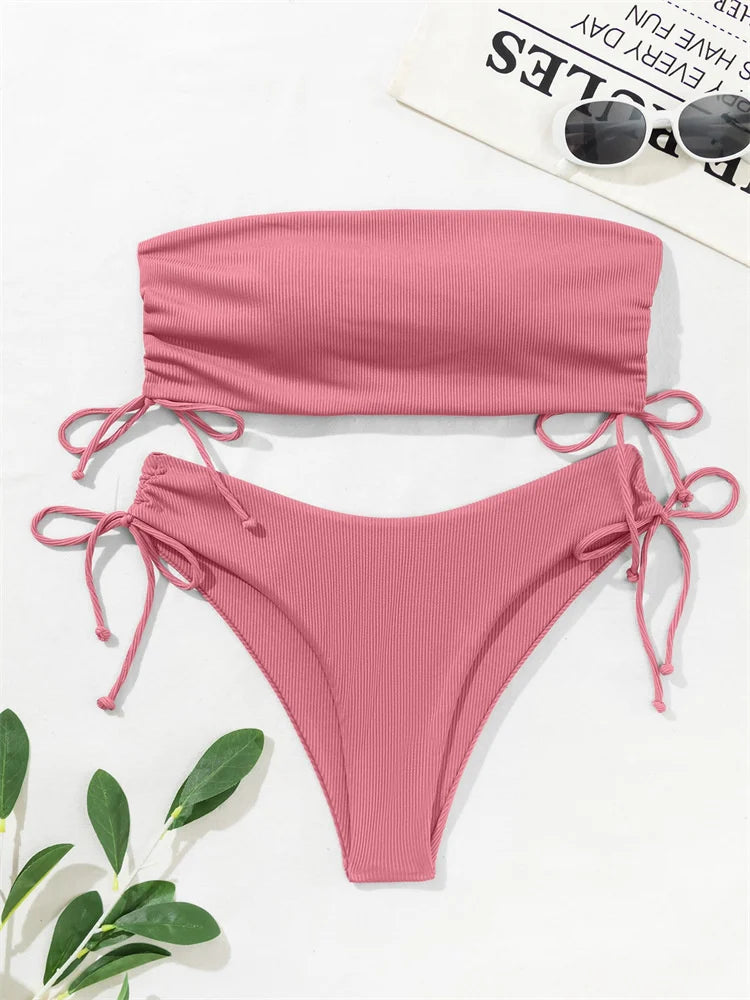 New Sexy Solid Bikinis Women Swimwear Push Up Female Swimsuit Swimming Bathing Suits Brazilian Girl Bikini Set Beach Wear Bather