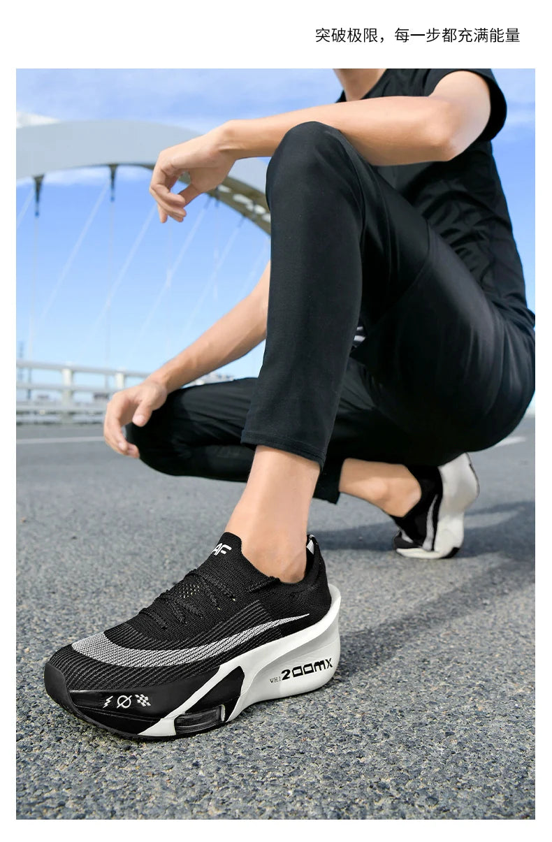Marathon Running Shoes Men Carbon Board Speciality Sports Breathable Lightweight Women's Comfortable Athletic Nonskid Sneakers