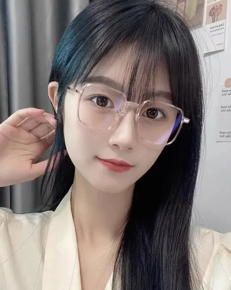 Photochromic Anti Blue Light Blocking Reading Glasses Stylish Large Frames for Man and Woman Presbyopia Eyewea Plano Eyeglasses