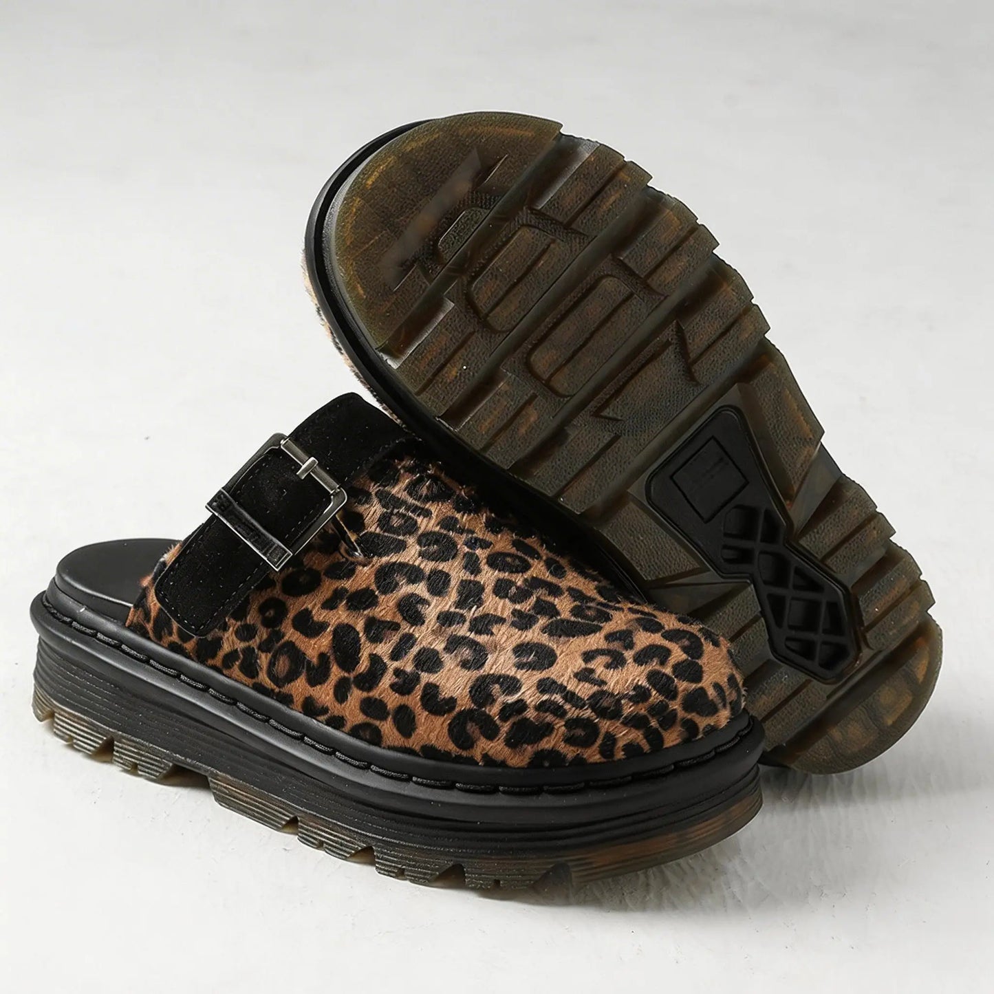 Women's Platform Mules Cork Insole Unisex Clogs Slippers Water Corrugated Sole Non-slip Men's Sandals With Arch Support