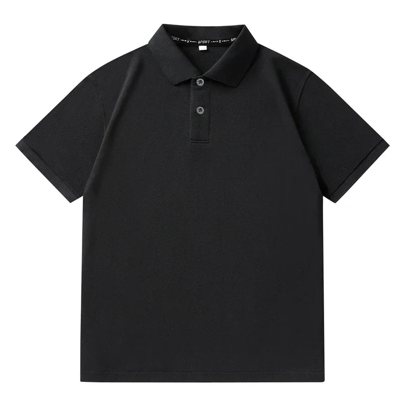 Men Plus Size Polo Shirt Oversized 6XL 7XL Summer Short Sleeve T Shirts Black Loose Male Shirt Men Clothing Ropa Para Hombre