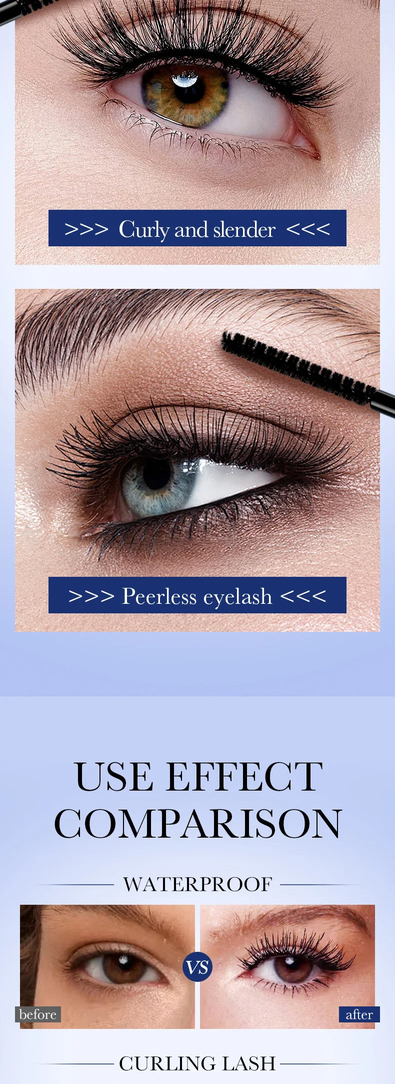 5D Waterproof Mascara Lengthening Eyelashes Women's Make-up Waterproof Mascara Black Silk Fibre Mascara Korean Cosmetics New
