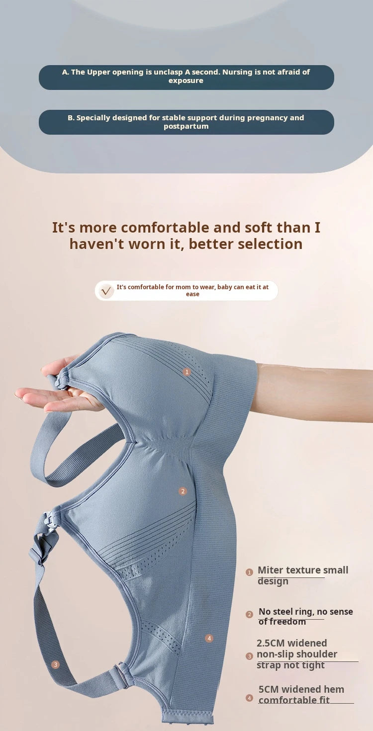 1pcs Maternity Nursing Bras Pregnant Women Skinny Breastfeeding Clothing Underwear  Female Breathable Push Up Bra