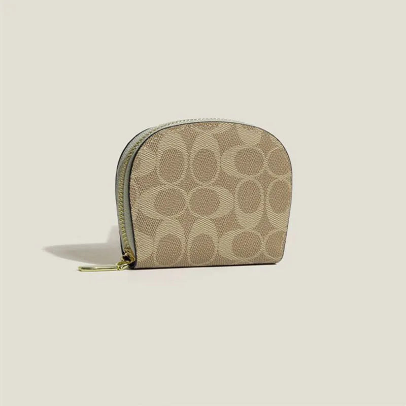 Ele Retro Ladies Wallet Multi-Card ort Clutch Bag Document Purse Faionable Zipper Closure PVC Youth Geometric Pattern