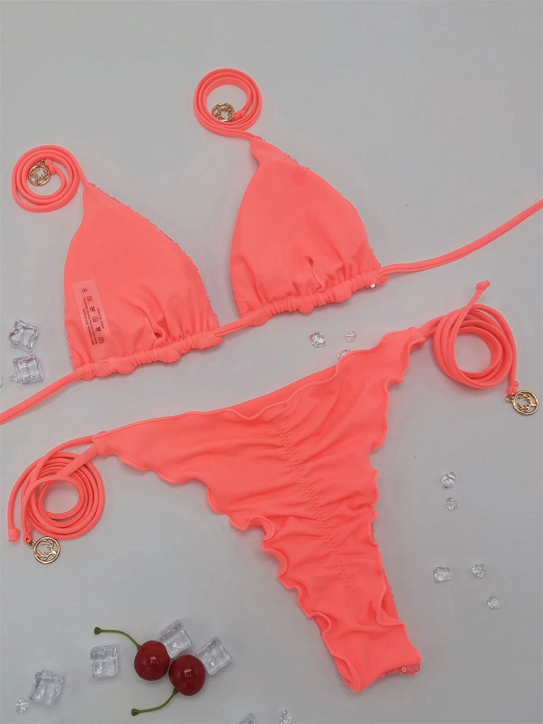 Sparkle Waves Brazilian Bikini Women Inspired Swimwear Designer Female Swimsuit Two-pieces Bikini set Bather Bathing Suit Vacay