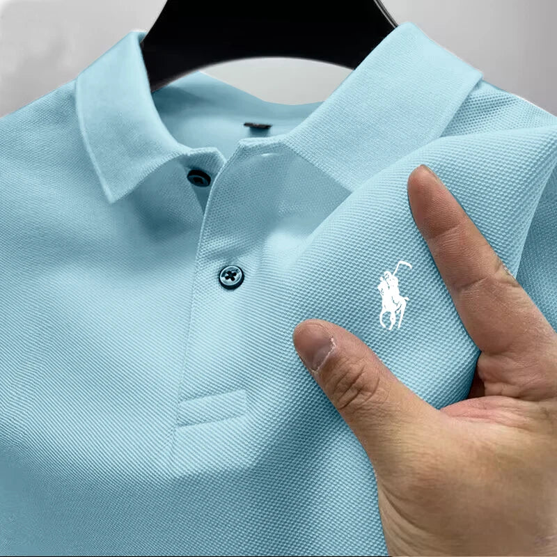 2026 New High Quality Men's T-shirt Summer Luxury Brand Street Trend Leisure Business Collar ropa hombre