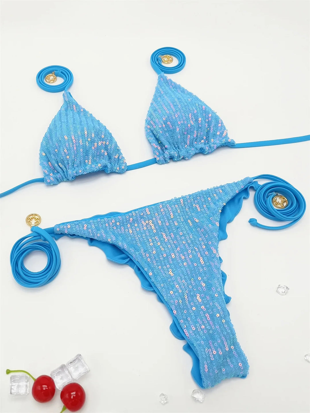Sparkle Waves Brazilian Bikini Women Inspired Swimwear Designer Female Swimsuit Two-pieces Bikini set Bather Bathing Suit Vacay