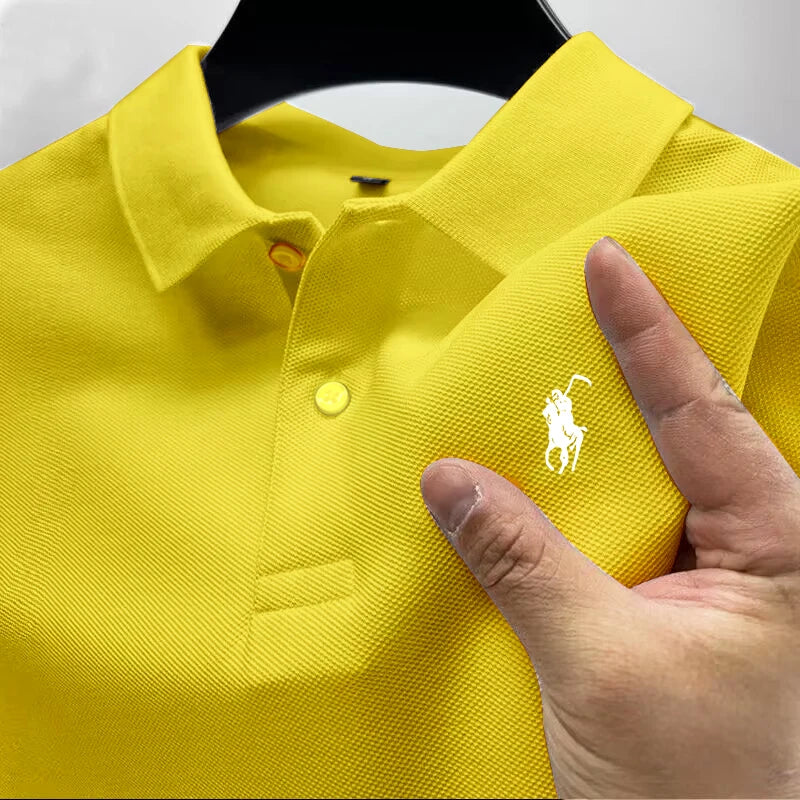 2026 New High Quality Men's T-shirt Summer Luxury Brand Street Trend Leisure Business Collar ropa hombre