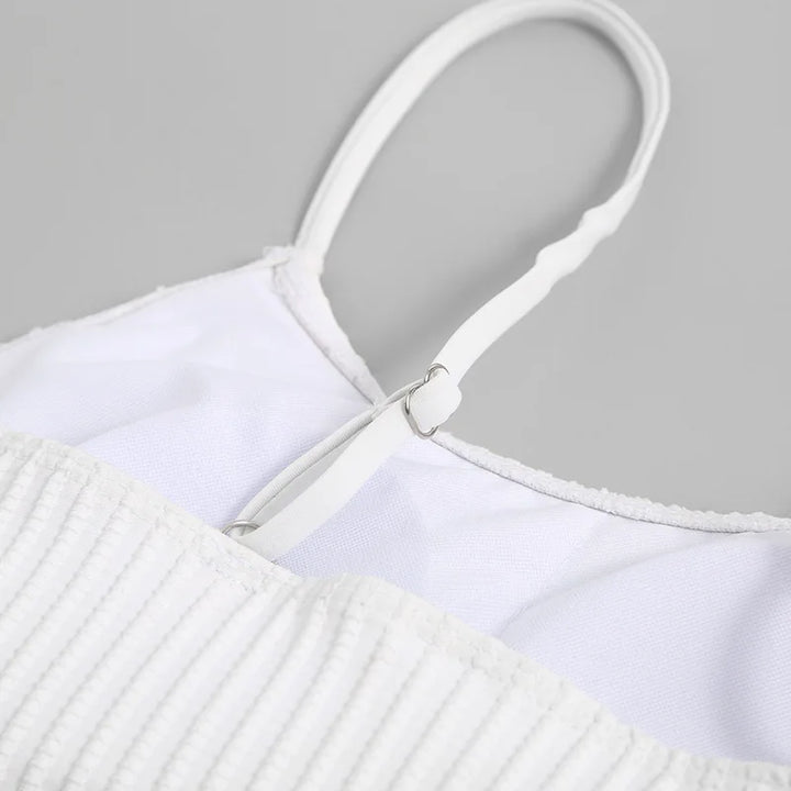 Sexy High Waist Swimsuit Women White Bikini 2025 Patchwork Swimwear Female Biquini Brazilian Bikini Set Beachwear Bathing Suit