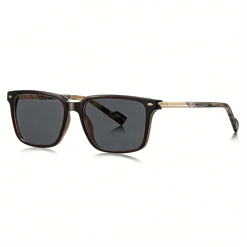 LOERHUNAR New Fashion Square Frame Myopia Sun Glasses for Men and Woman Brand Design Sunshade Street Photography Outdoor Glasses