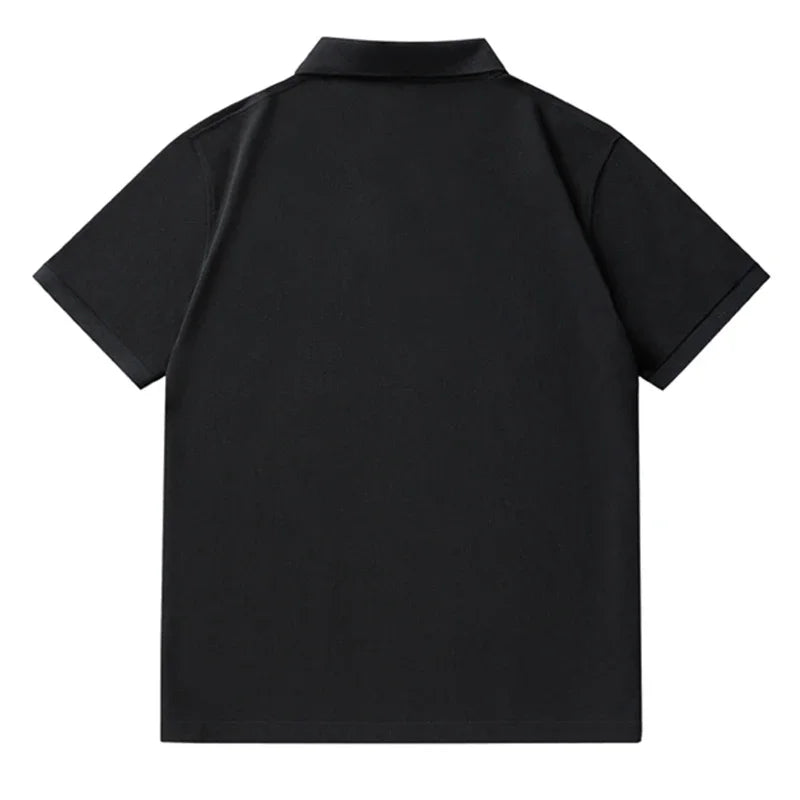 Men Plus Size Polo Shirt Oversized 6XL 7XL Summer Short Sleeve T Shirts Black Loose Male Shirt Men Clothing Ropa Para Hombre