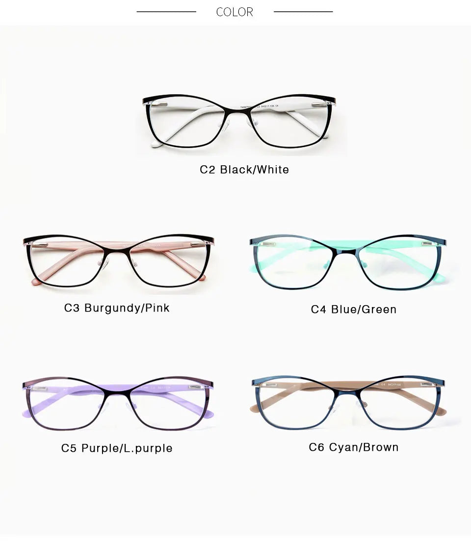 O-Q CLUB Woman Cat Eye Eyeglass Glasses Women Eyeglasses Frames for Glases Women's Sunglasses Glass Shades Female Lenses to Read