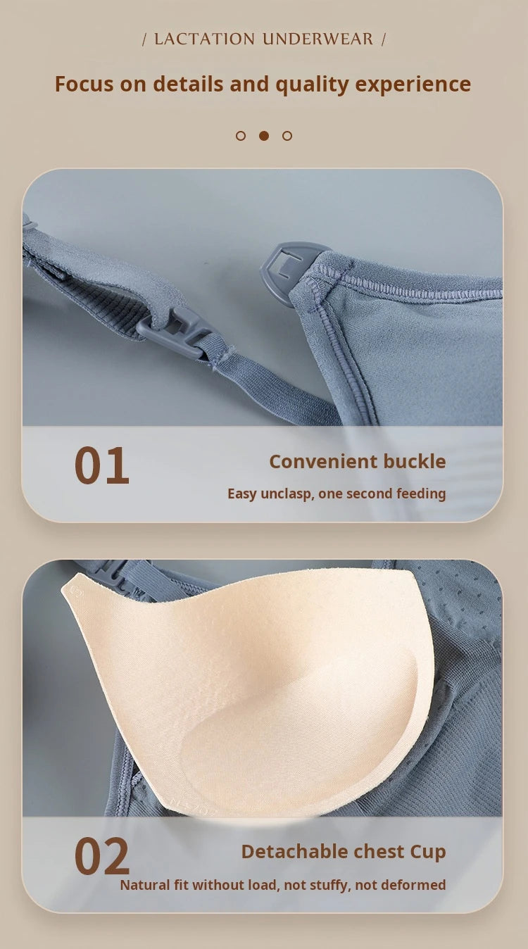 1pcs Maternity Nursing Bras Pregnant Women Skinny Breastfeeding Clothing Underwear  Female Breathable Push Up Bra