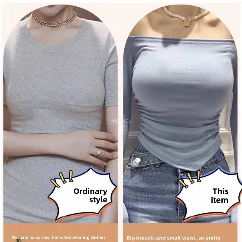 12CM Extreme Push Up Strapless Bra - No Wire, Back Support, Adhesive Sticky Bra for Lift Cleavage Non-Slip Invisible Nude Bra