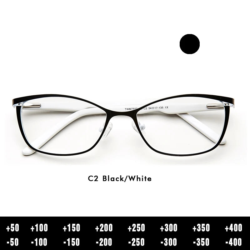 O-Q CLUB Woman Cat Eye Eyeglass Glasses Women Eyeglasses Frames for Glases Women's Sunglasses Glass Shades Female Lenses to Read