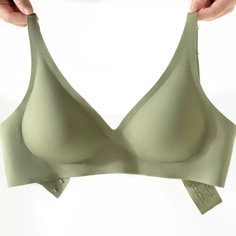 S-4XL Large Size Seamless High Quality Wireless Women's Underwear Small Breast Gathering Beautiful Back Sports Comfortable Bra