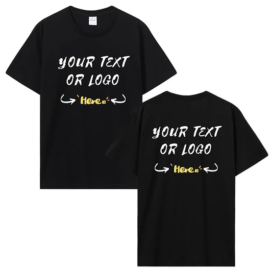 Customized Printed Men Women T-shirt Summer Loose Casual Clothing Fashion Personalized Design Tshirt Custom Gifts Tees