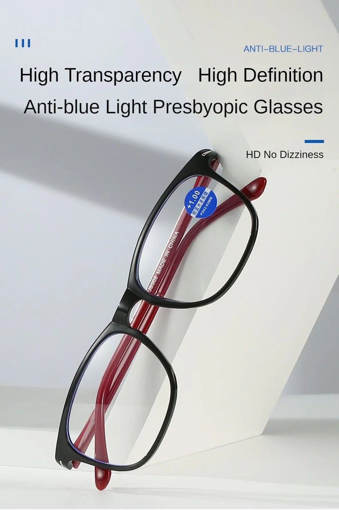 Unisex Comfortable Eyewear Ultra Lightweight Anti Blue Light Blocking HD Reading Glasses for Man and Woman Presbyopia Eyeglasses