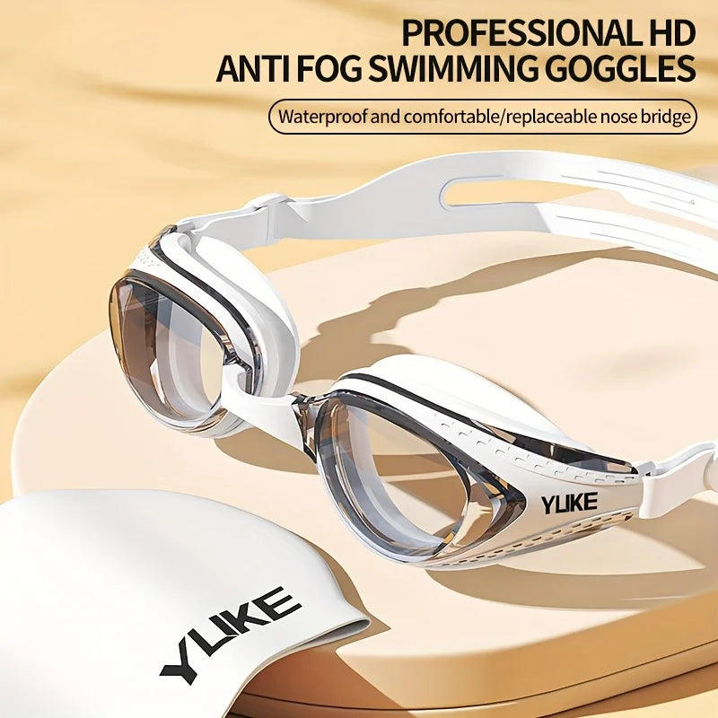 1Pcs Swimming Goggles Profession HD Waterproof Comfortable Anti Fog UV Swim Eyewear Water Sport Adjustable Glasses for Men Women