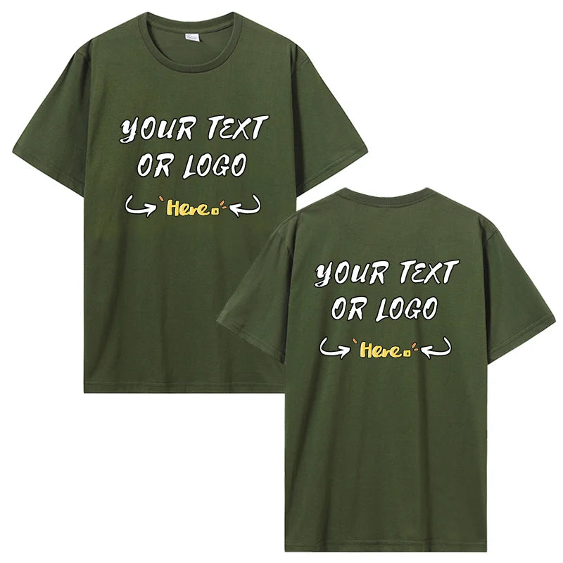 Customized Printed Men Women T-shirt Summer Loose Casual Clothing Fashion Personalized Design Tshirt Custom Gifts Tees