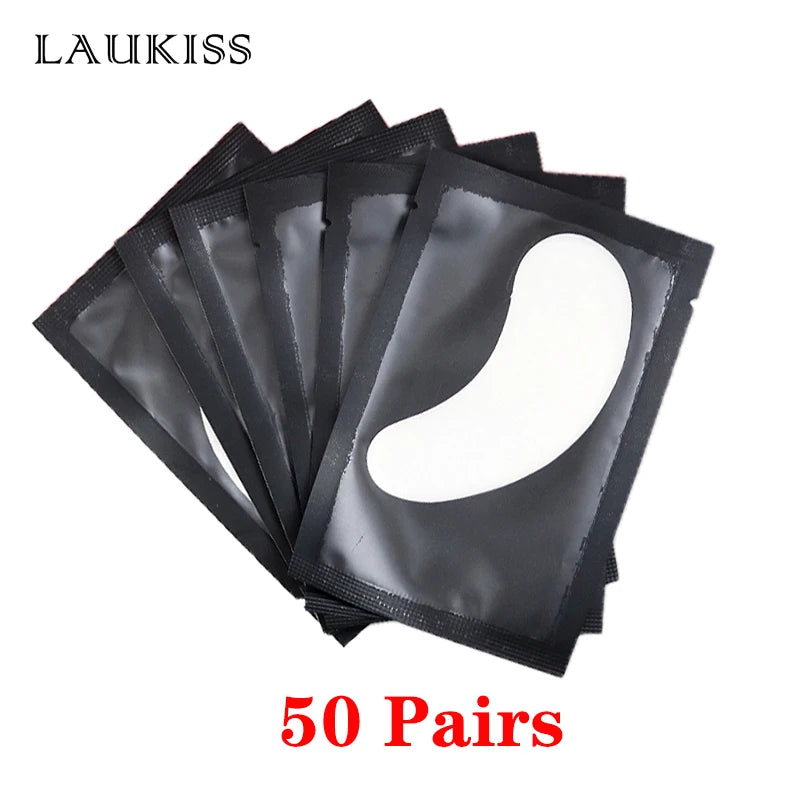 25/50/100Pairs Eye Patches Under Eyelash Pads for Building Gel Paper Patches Lint Free Stickers for False Eyelashes LAUKISS