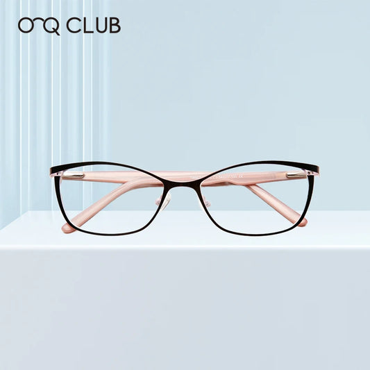 O-Q CLUB Woman Cat Eye Eyeglass Glasses Women Eyeglasses Frames for Glases Women's Sunglasses Glass Shades Female Lenses to Read
