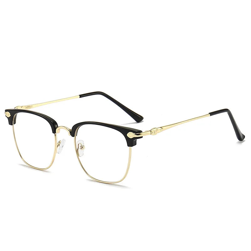 XJiea Anti-blue Light Glasses For Men Fashion Semi Rimless Metal Women Photochromic Eyewear Trendy Office Outdoor Accessory