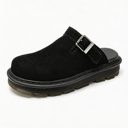 Women's Platform Mules Cork Insole Unisex Clogs Slippers Water Corrugated Sole Non-slip Men's Sandals With Arch Support