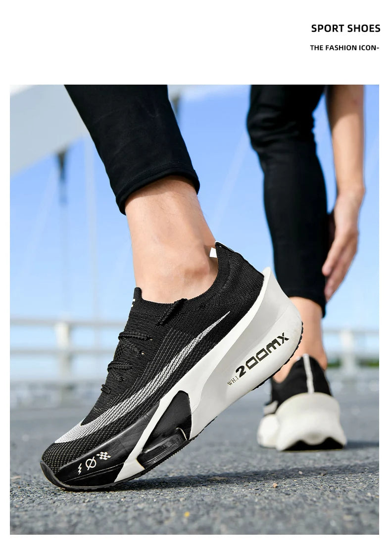 Marathon Running Shoes Men Carbon Board Speciality Sports Breathable Lightweight Women's Comfortable Athletic Nonskid Sneakers