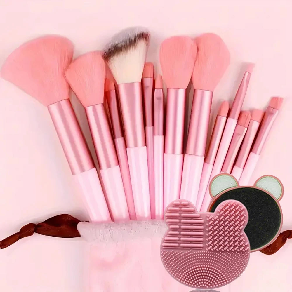 20/40 Pink Makeup kit Complete Makeup Brush Set, Big set includes Soft Brushes, Beauty Blender, Birthday Christmas New Year gift